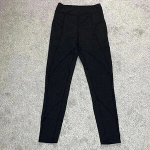 For The Love Of Lemons Leggings Black Color Ribbed Sz S